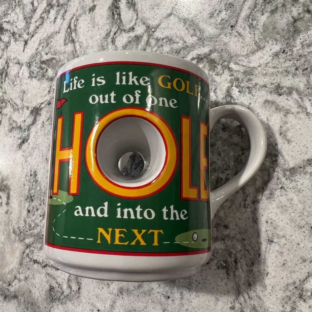 Golf-Themed Green and White Muggolf Theme coffee mug